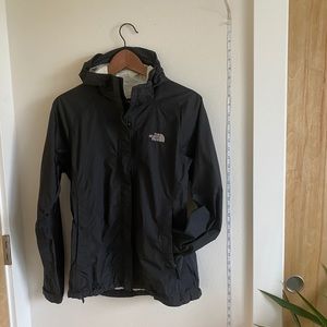Black north face rain jacket